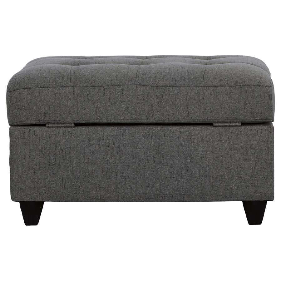 Stonenesse Rectangular Upholstered Storage Ottoman Grey - 500414
