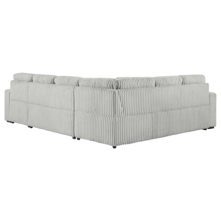 Devonshire Sleeper Sectional Sofa Storage Chaise Grey - 501208