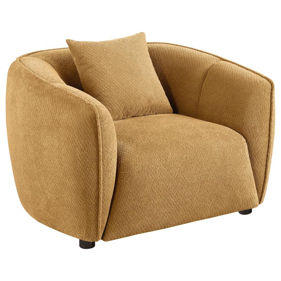 Aleisha 3-piece Chenille Upholstered Sofa Set Mustard Yellow - 503061-S3