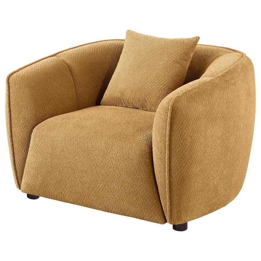 Aleisha Chenille Upholstered Accent Chair Mustard Yellow - 503063