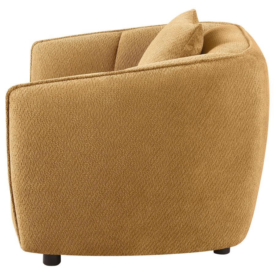 Aleisha Chenille Upholstered Accent Chair Mustard Yellow - 503063