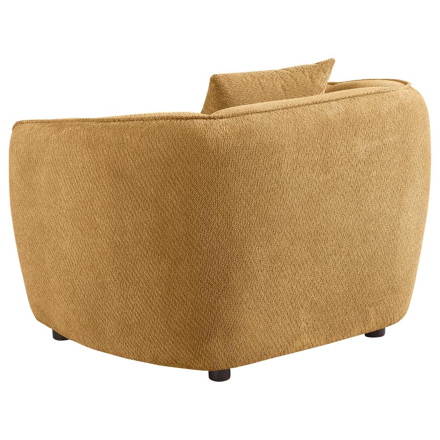 Aleisha Chenille Upholstered Accent Chair Mustard Yellow - 503063