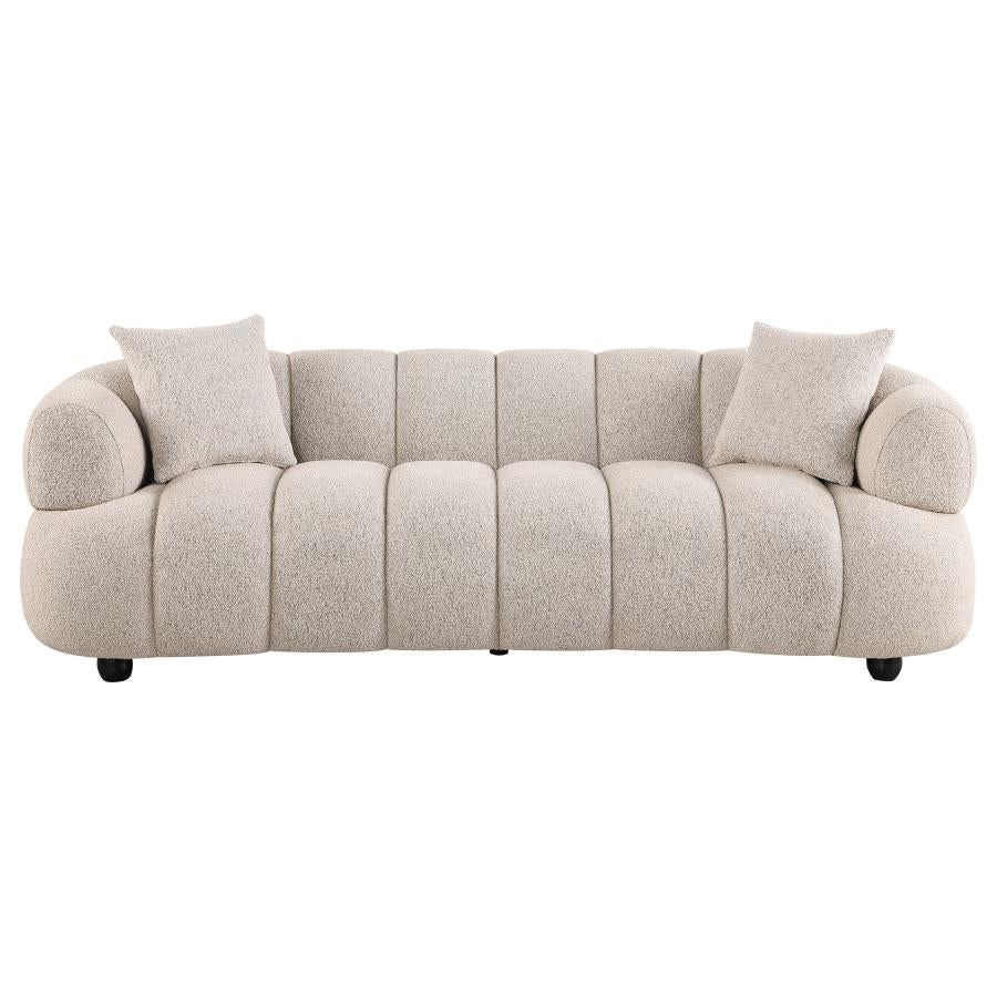 Whitney Contemporary Channel Tufted Boucle Upholstered Sofa - 503721