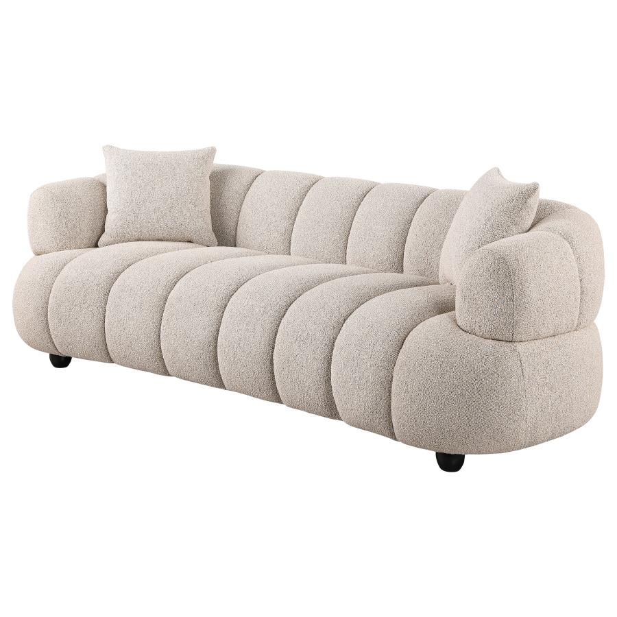 Whitney Contemporary Channel Tufted Boucle Upholstered Sofa - 503721