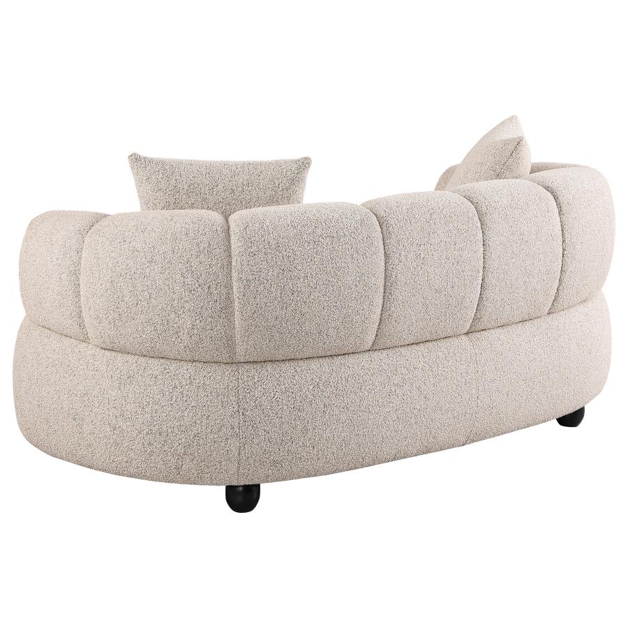 Whitney Contemporary Channel Tufted Boucle Upholstered Loveseat - 503722