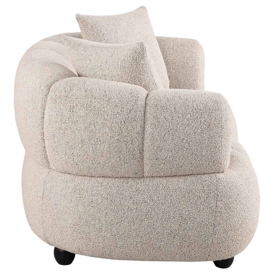 Whitney Contemporary Channel Tufted Boucle Upholstered Loveseat - 503722