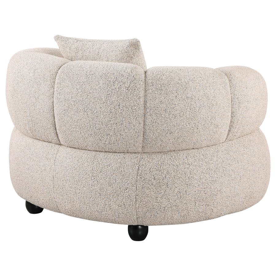 Whitney Contemporary Channel Tufted Boucle Upholstered Accent Chair - 503723