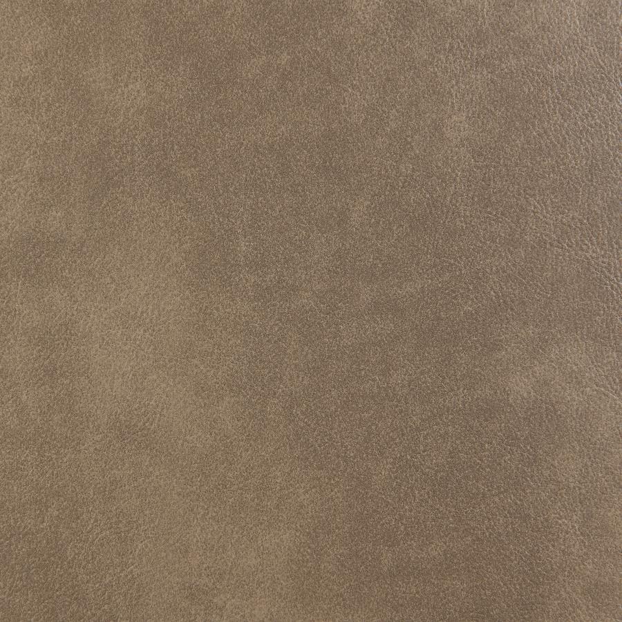 Scotland Faux Leather Upholstered Track Arm Sofa Brown - 504667