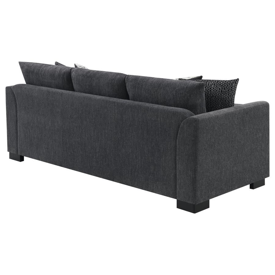 Storey Upholstered Sleeper Sectional Chaise Sofa Dark Grey - 504777