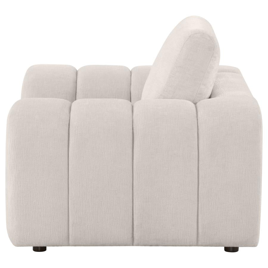 Burnett Chenille Upholstered Accent Chair Ivory - 504957