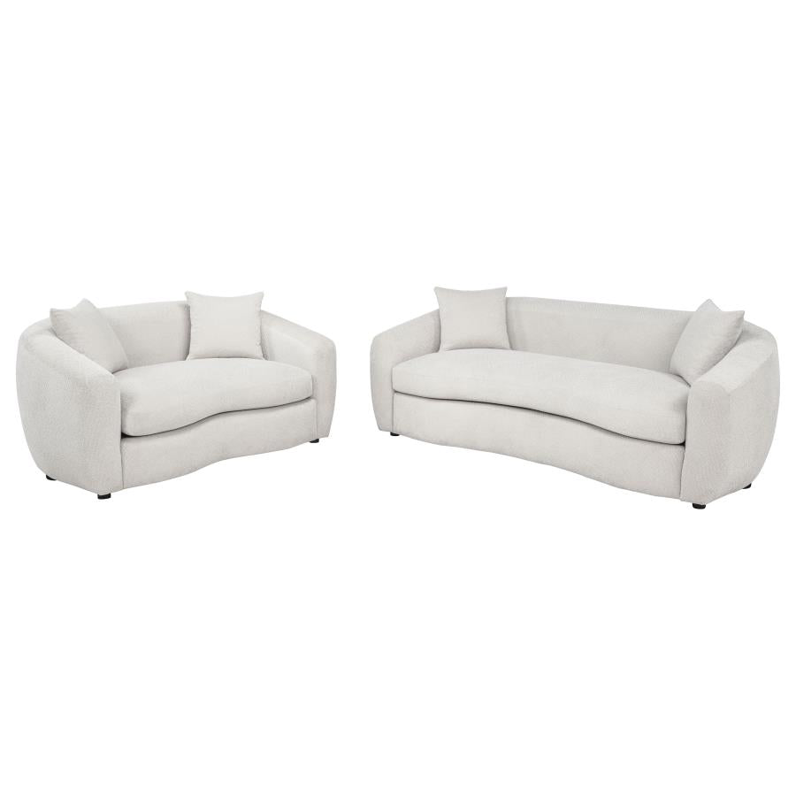 Isabella 2-piece Fabric Upholstered Sofa Set Sand - 504971-S2