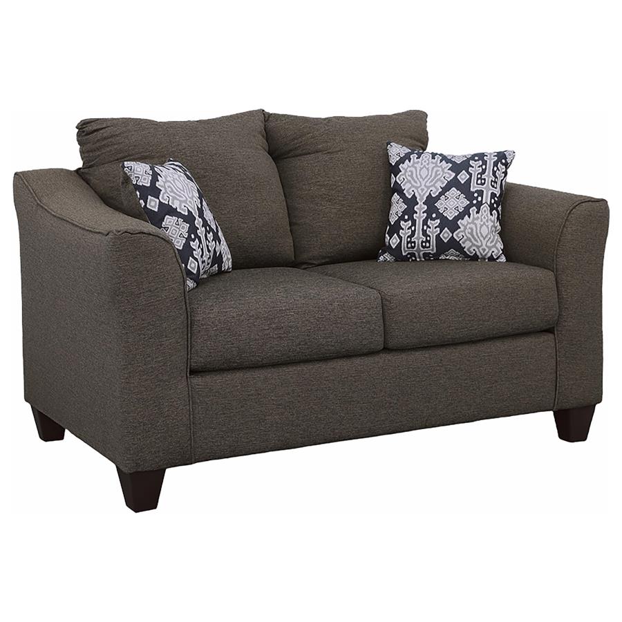Salizar 3-piece Upholstered Flared Arm Sofa Set Grey - 506021-S3