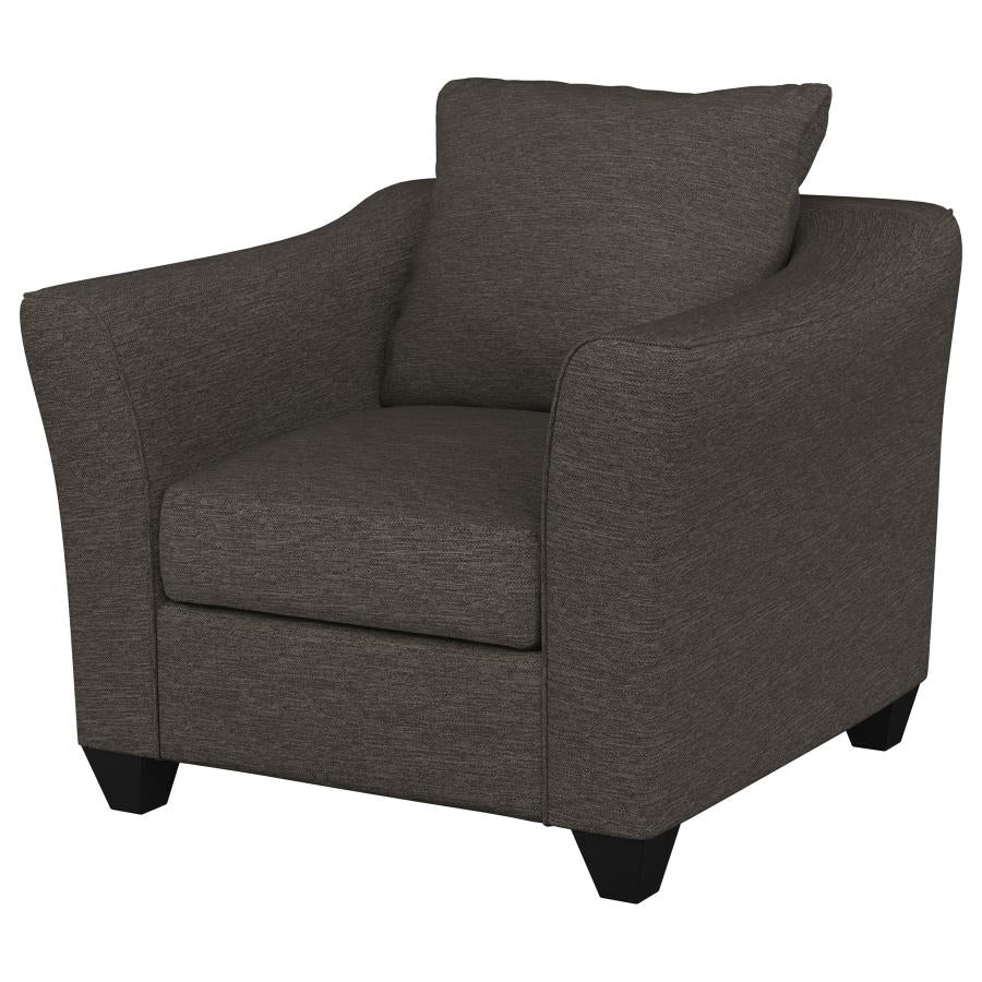 Salizar Upholstered Flared Arm Accent Chair Charcoal Grey - 506023