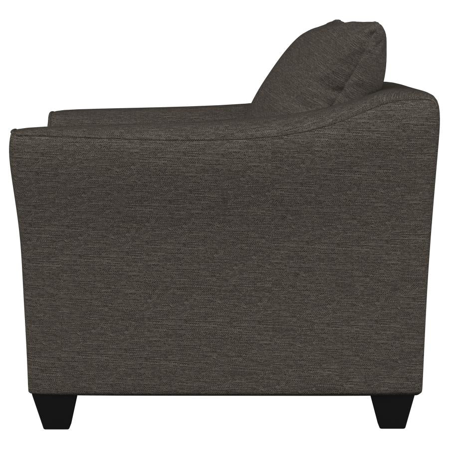 Salizar Upholstered Flared Arm Accent Chair Charcoal Grey - 506023