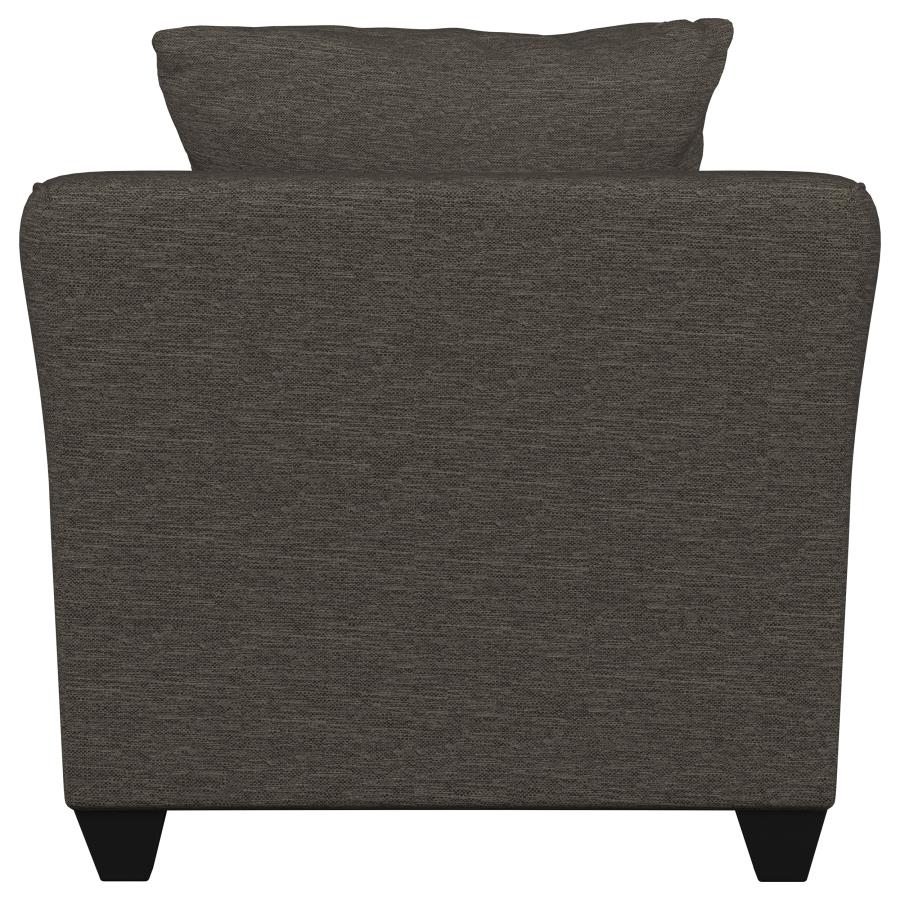 Salizar Upholstered Flared Arm Accent Chair Charcoal Grey - 506023