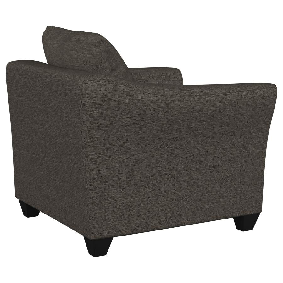 Salizar Upholstered Flared Arm Accent Chair Charcoal Grey - 506023