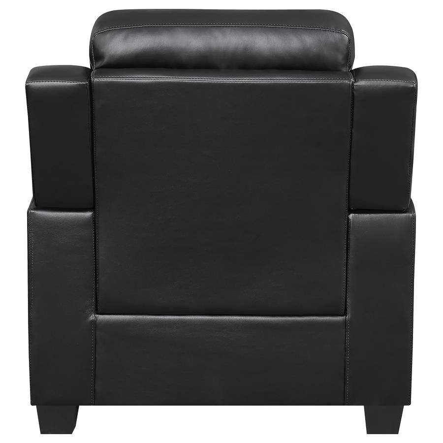 Finley 3-piece Upholstered Padded Arm Tufted Sofa Set Black - 506551-S3