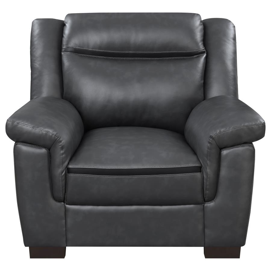 Arabella Upholstered Padded Arm Accent Chair Grey - 506593