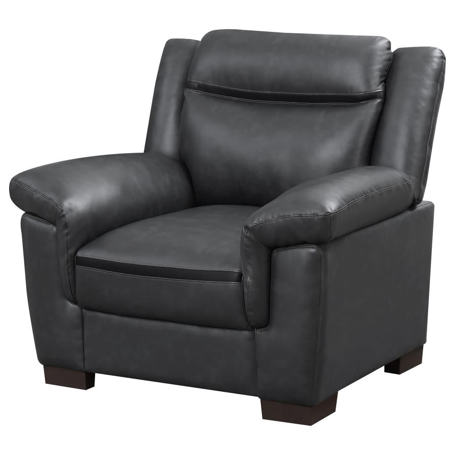 Arabella Upholstered Padded Arm Accent Chair Grey - 506593