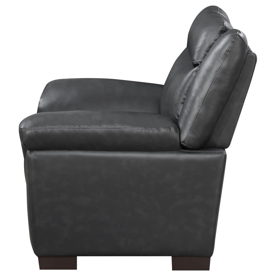 Arabella Upholstered Padded Arm Accent Chair Grey - 506593