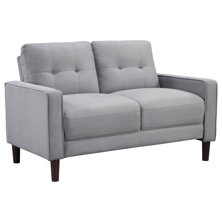 Bowen 3-piece Upholstered Track Arm Tufted Sofa Set Grey - 506781-S3