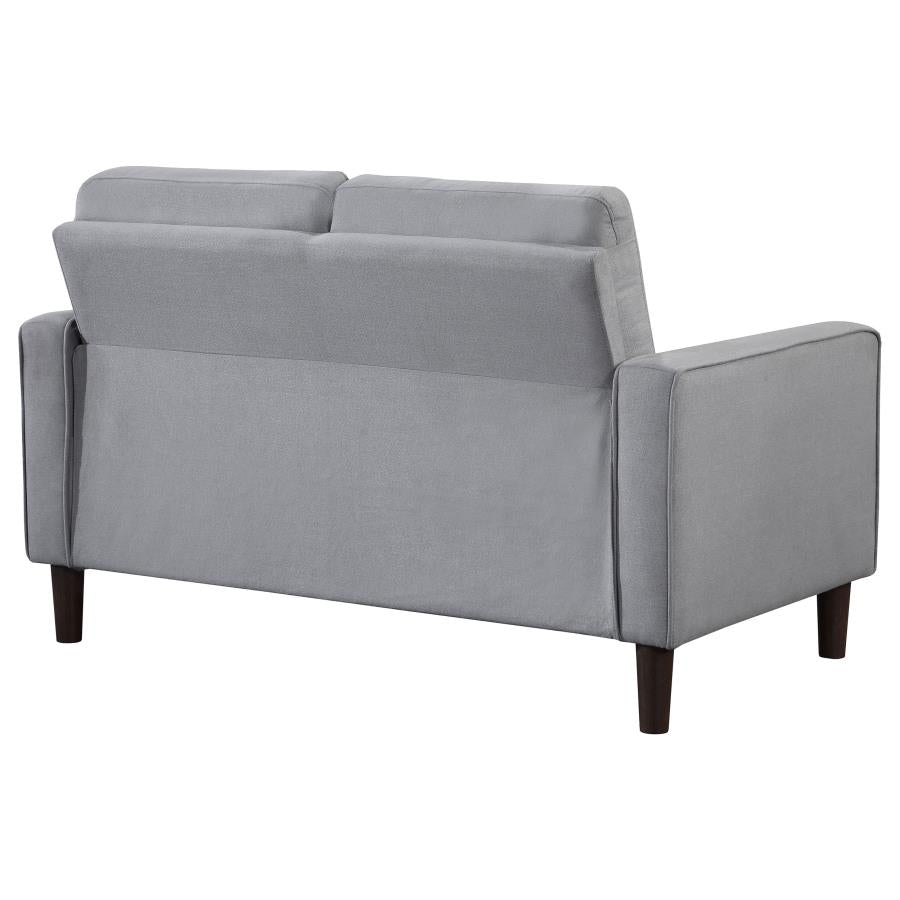 Bowen Upholstered Track Arm Tufted Loveseat Grey - 506782
