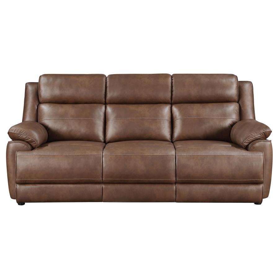 Ellington 2-piece Upholstered Padded Arm Sofa Set Dark Brown - 508281-S2