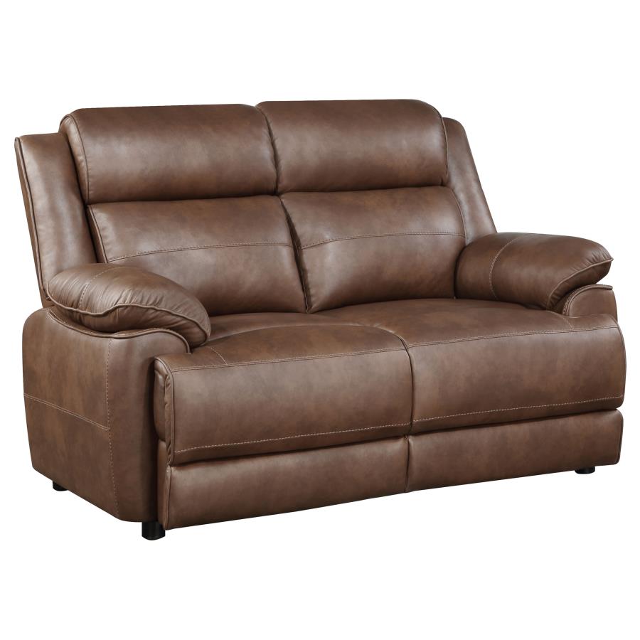 Ellington 2-piece Upholstered Padded Arm Sofa Set Dark Brown - 508281-S2