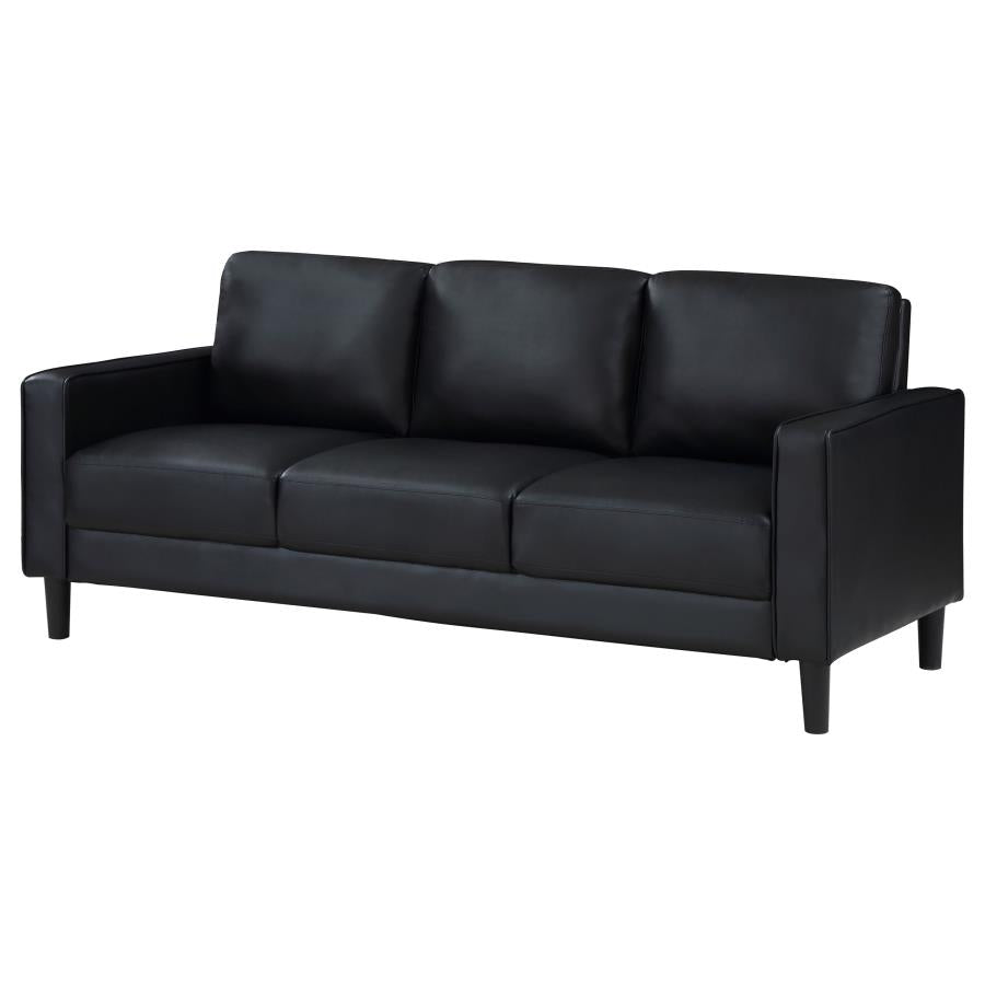 Ruth Upholstered Track Arm Sofa Black - 508361
