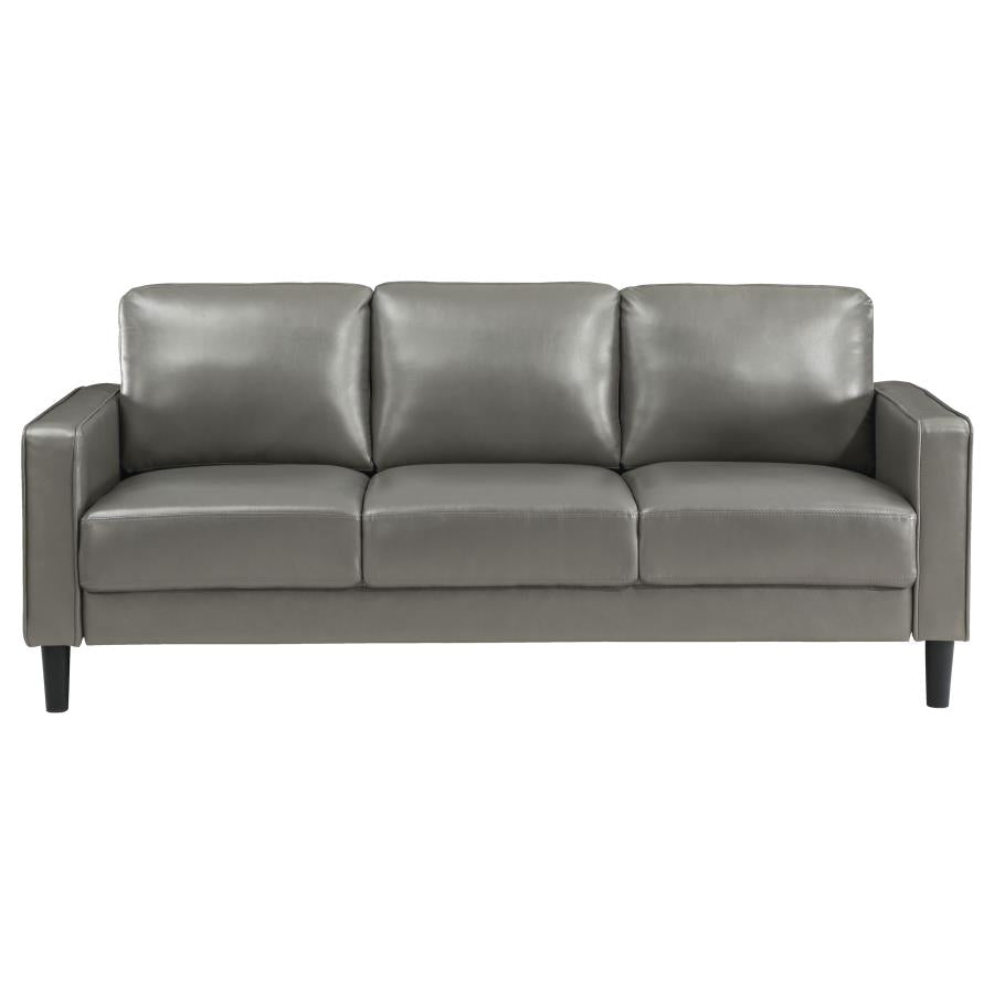 Ruth 3-piece Upholstered Track Arm Sofa Set Grey - 508365-S3