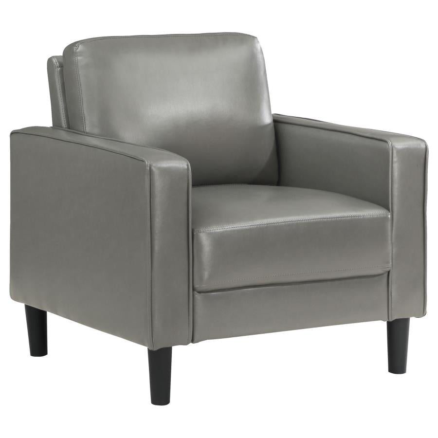 Ruth 3-piece Upholstered Track Arm Sofa Set Grey - 508365-S3
