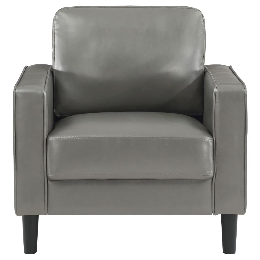 Ruth 3-piece Upholstered Track Arm Sofa Set Grey - 508365-S3