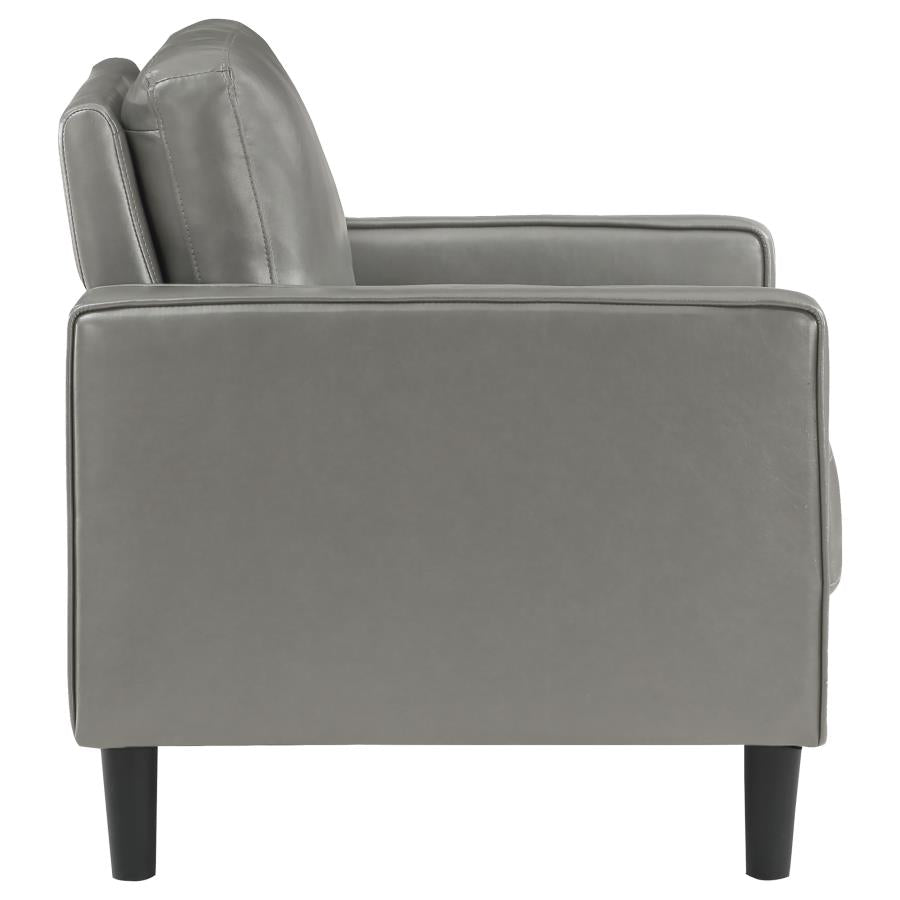 Ruth 3-piece Upholstered Track Arm Sofa Set Grey - 508365-S3