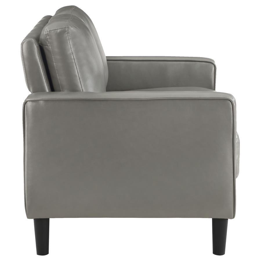 Ruth Upholstered Track Arm Loveseat Grey - 508366