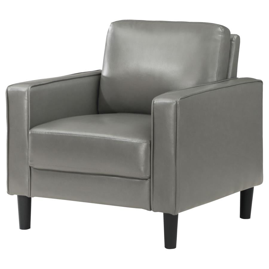 Ruth Upholstered Track Arm Accent Chair Grey - 508367