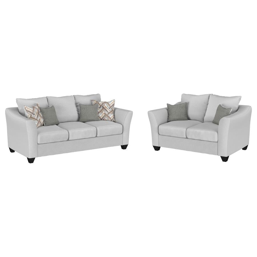 Salizar 2-piece Upholstered Flared Arm Sofa Set Sand - 508581-S2