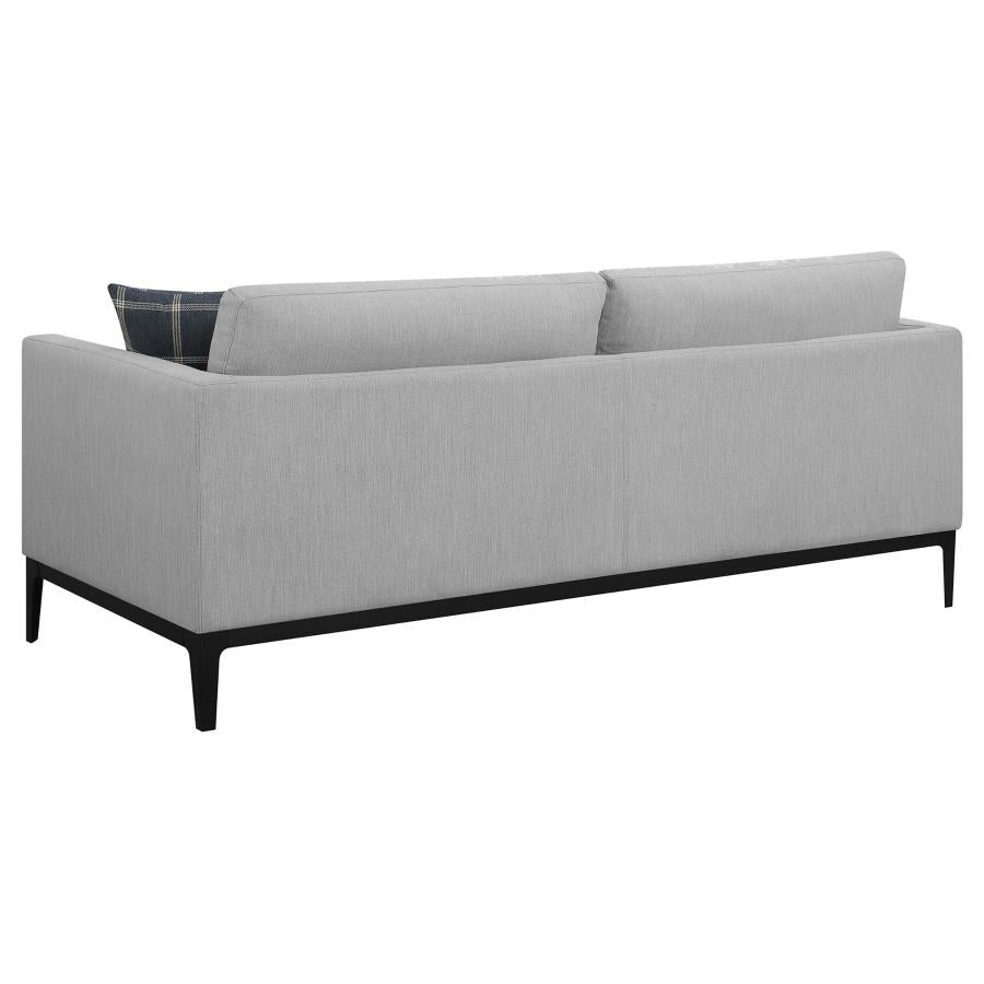 Apperson Upholstered Track Arm Sofa Light Grey - 508681