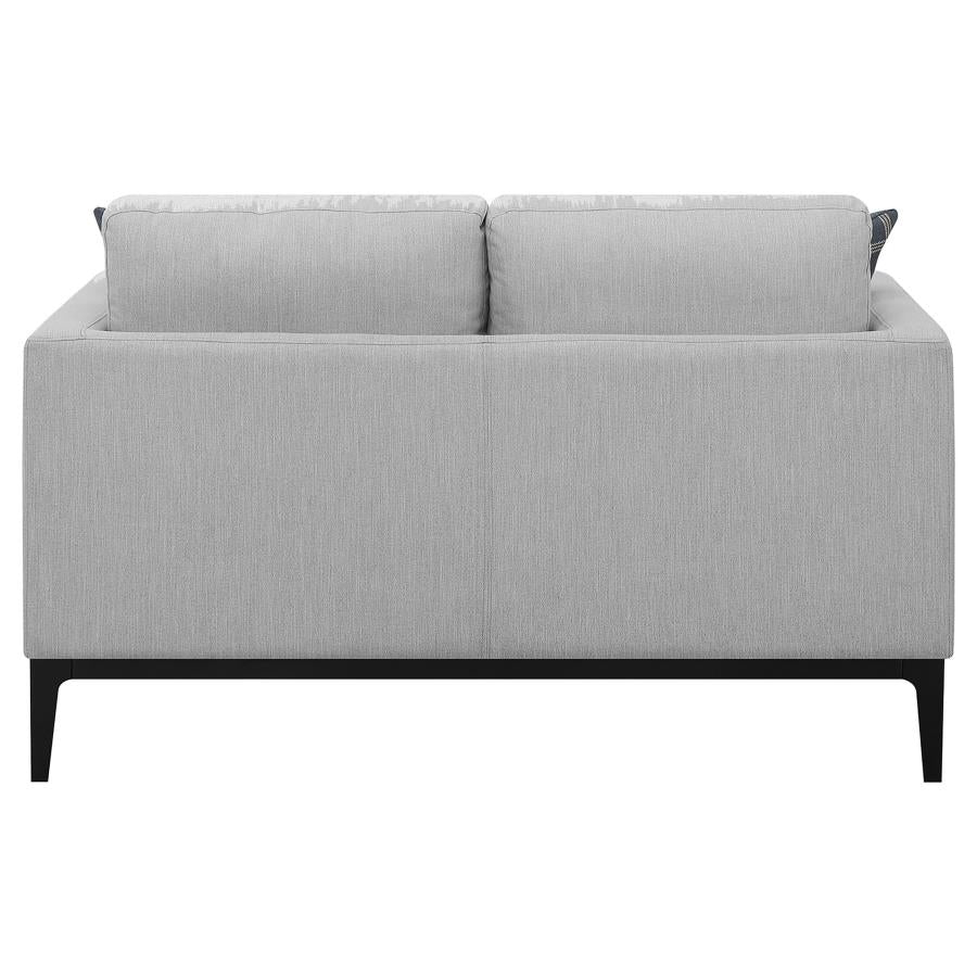 Apperson Upholstered Track Arm Loveseat Light Grey - 508682