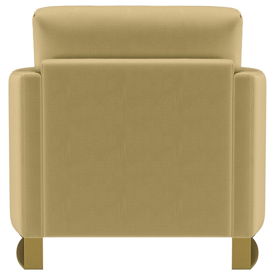 Corliss Upholstered Curved Track Arm Chair Camel - 508826