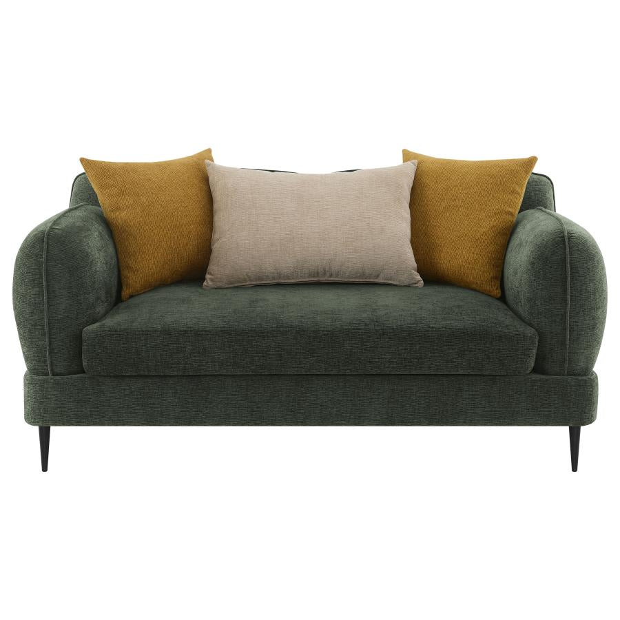 Jade 2-piece Chenille Upholstered Sofa Set Green - 509131-S2