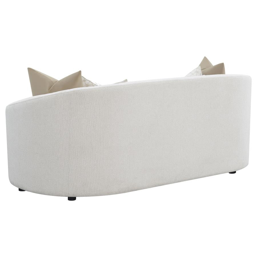 Rainn 2-piece Boucle Upholstered Sloped Arm Sofa Set Latte - 509171-S2