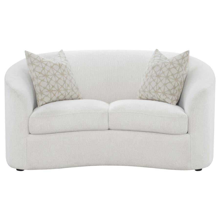 Rainn 3-piece Boucle Upholstered Sloped Arm Sofa Set Latte - 509171-S3