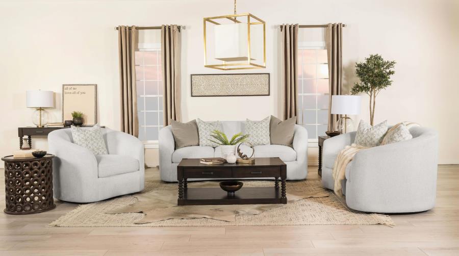 Rainn Boucle Upholstered Sloped Arm Sofa Latte - 509171