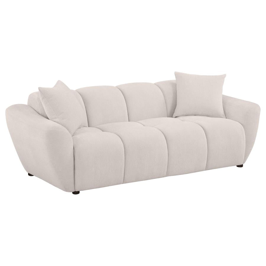 Destino 3-piece Chenille Splayed Arm Sofa Set Greige - 509301-S3