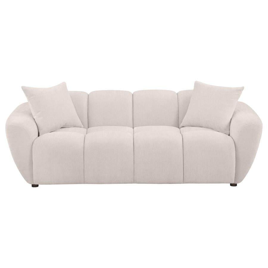 Destino Chenille Upholstered Splayed Arm Sofa Greige - 509301