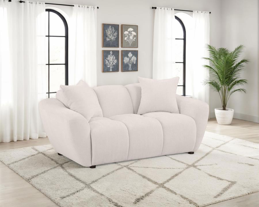 Destino Chenille Upholstered Splayed Arm Loveseat Greige - 509302