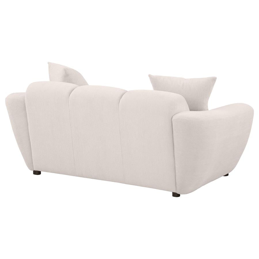 Destino Chenille Upholstered Splayed Arm Loveseat Greige - 509302