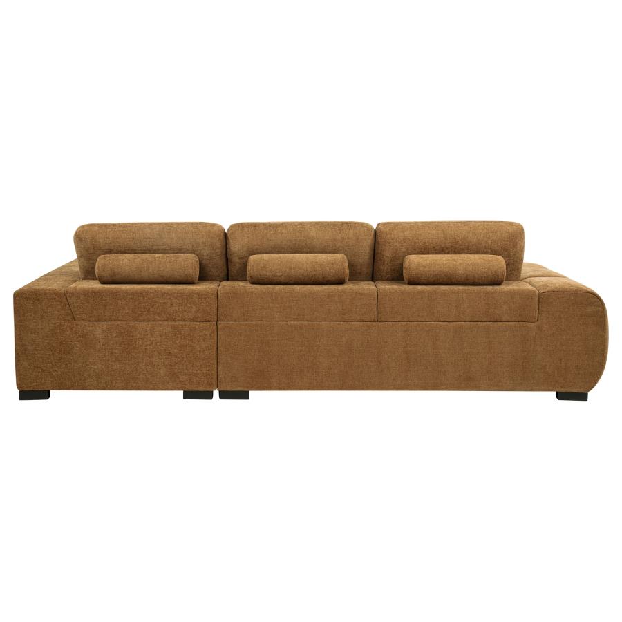 Octavia Upholstered Sectional Chaise Sofa Amber - 509340