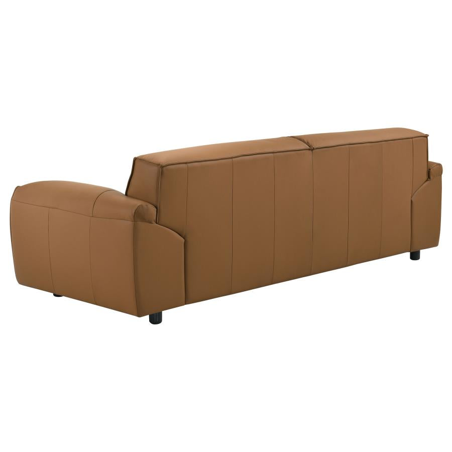 Buxton Top Grain Leather Upholstered Sofa Orange - 509501