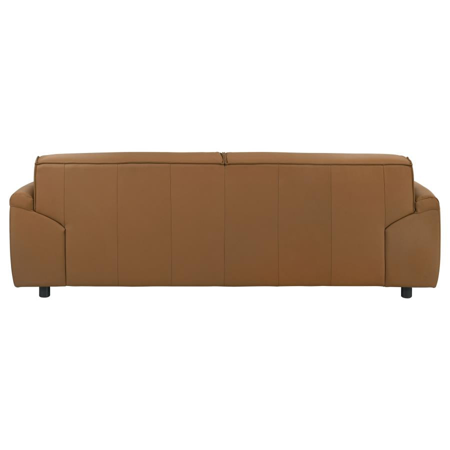 Buxton Top Grain Leather Upholstered Sofa Orange - 509501